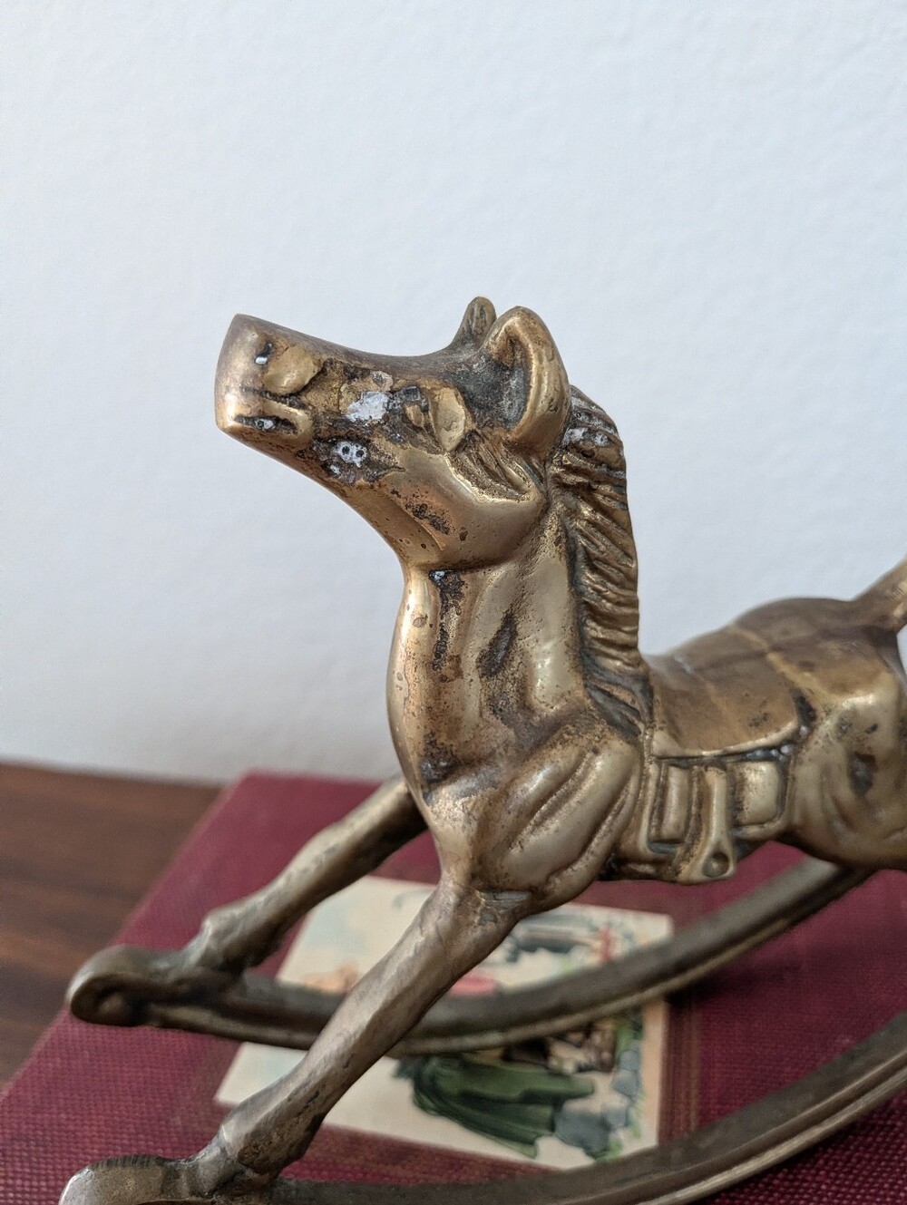 Vintage Solid Brass Rocking Horse Figurine 7x5.25 - Picture 6 of 10